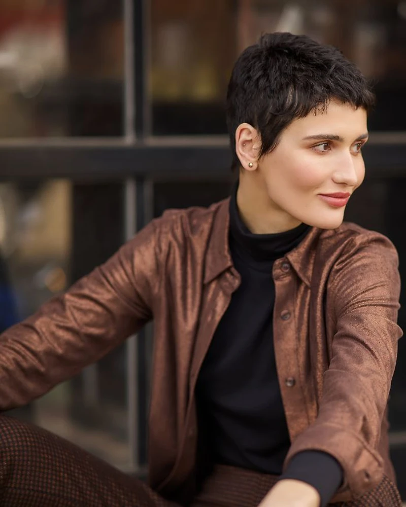 Connie Foiled Shirt Jacket