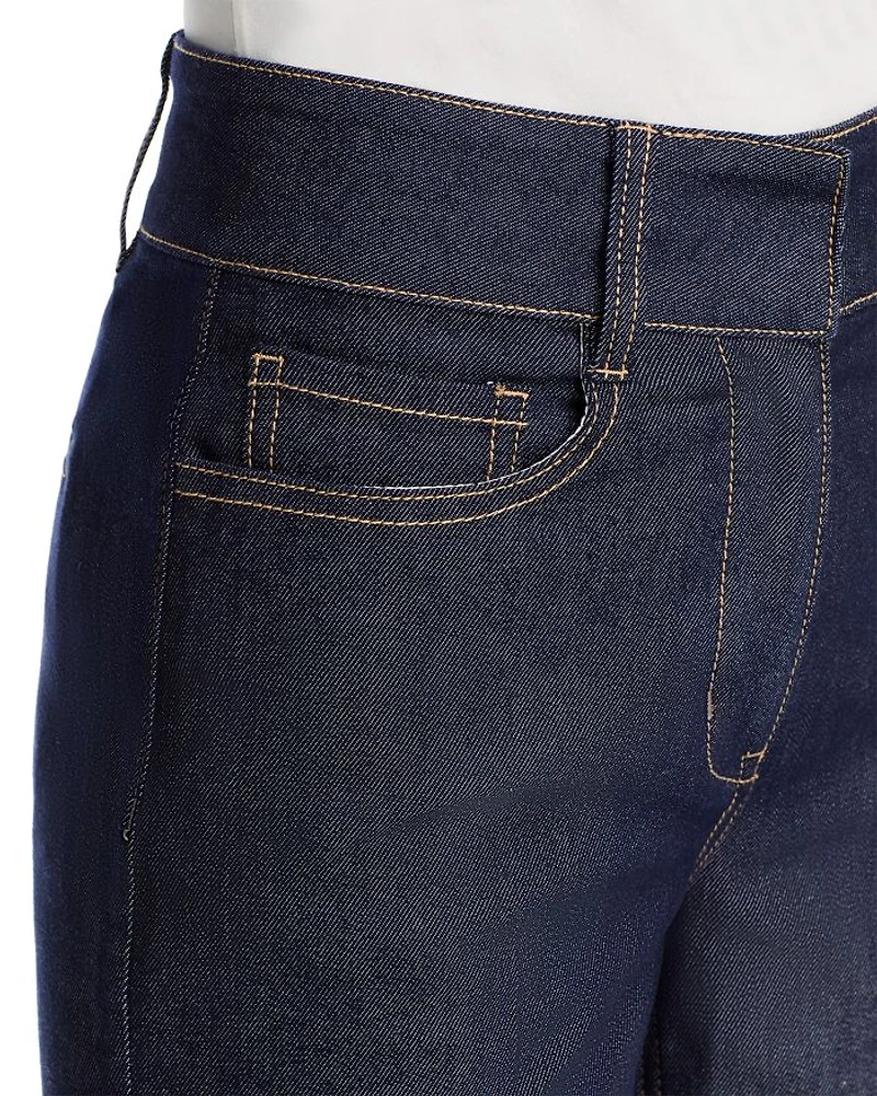 Raquelita Sheen High Rise Wide Leg Jeans Dark Denim Blue