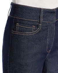 Raquelita Sheen High Rise Wide Leg Jeans Dark Denim Blue