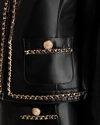 Jemmy Chain Faux Leather Jacket