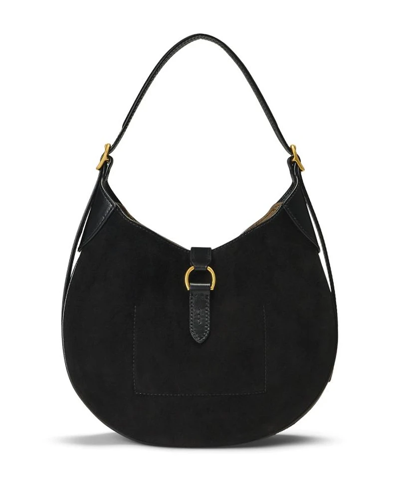 Polo ID Suede and Leather Small Shoulder Bag