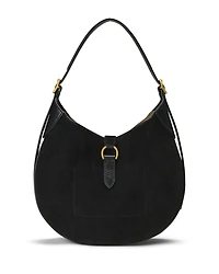 Polo ID Suede and Leather Small Shoulder Bag