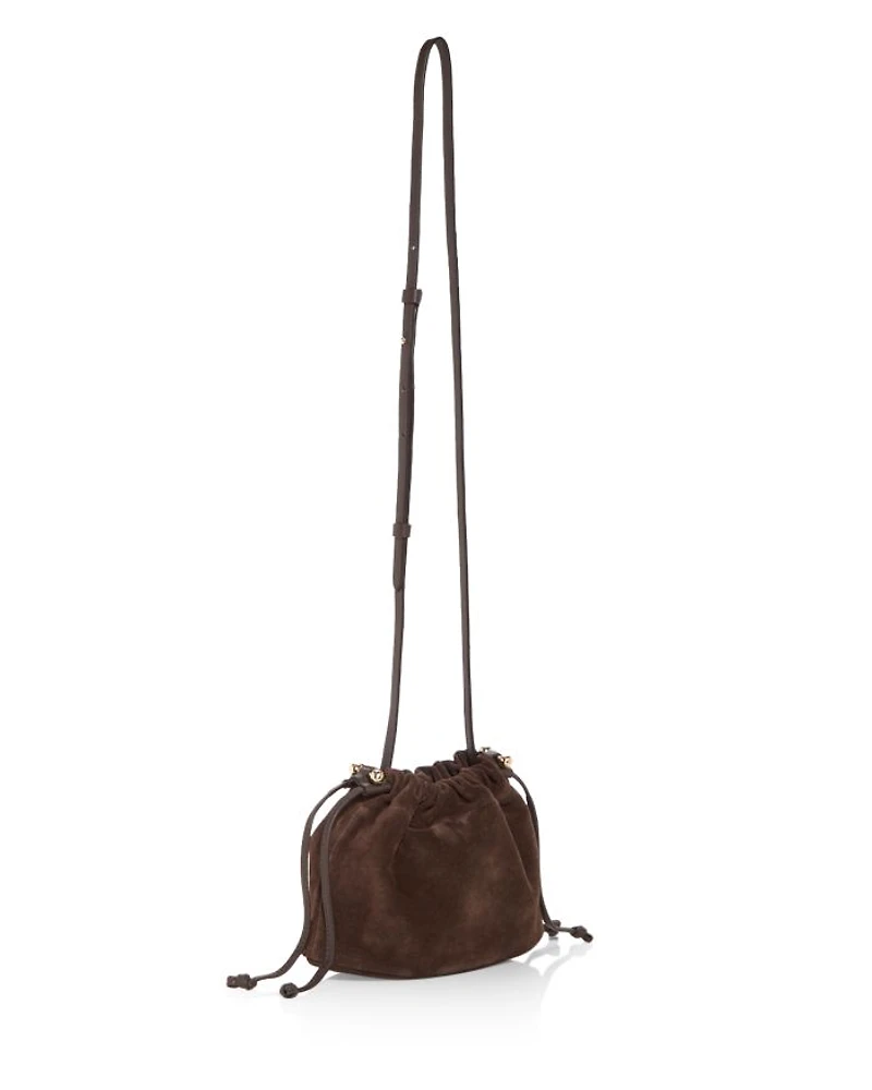 Charlotte Drawstring Suede Crossbody Bag
