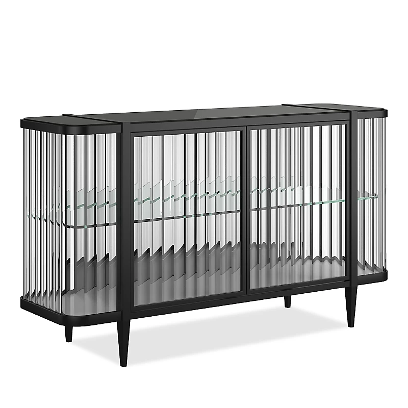 Caracole Stop and Stare Buffet Table - Seal Skin