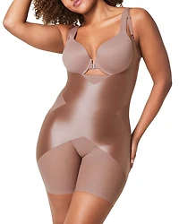 Open Bust Mid Thigh Bodysuit