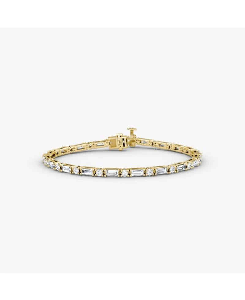Mixed Shape Bracelet, Baguette & Brilliant Round Lab Grown Diamonds