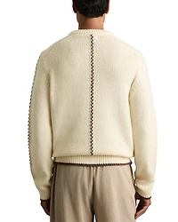Parvey Wool & Nylon Argyle Tipped Regular Fit Sweater