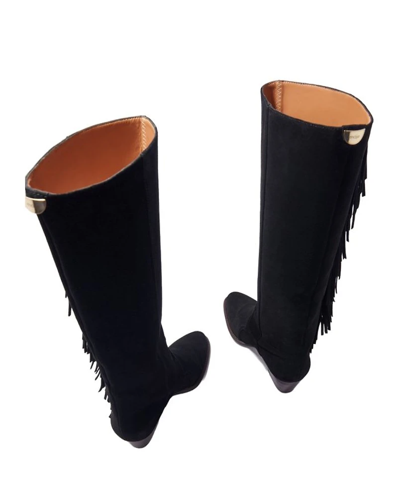 Women's Fringed Suede Cowboy Boots