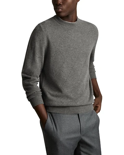 Vince Wool Argyle Regular Fit Sweater