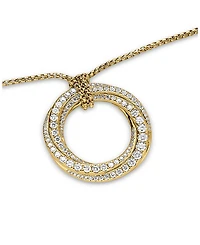David Yurman Pave Crossover Pendant Necklace