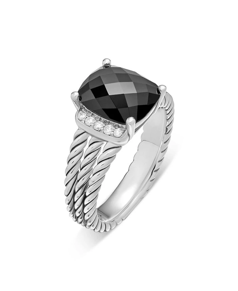 Petite Wheaton® Ring with Gemstone and Diamonds