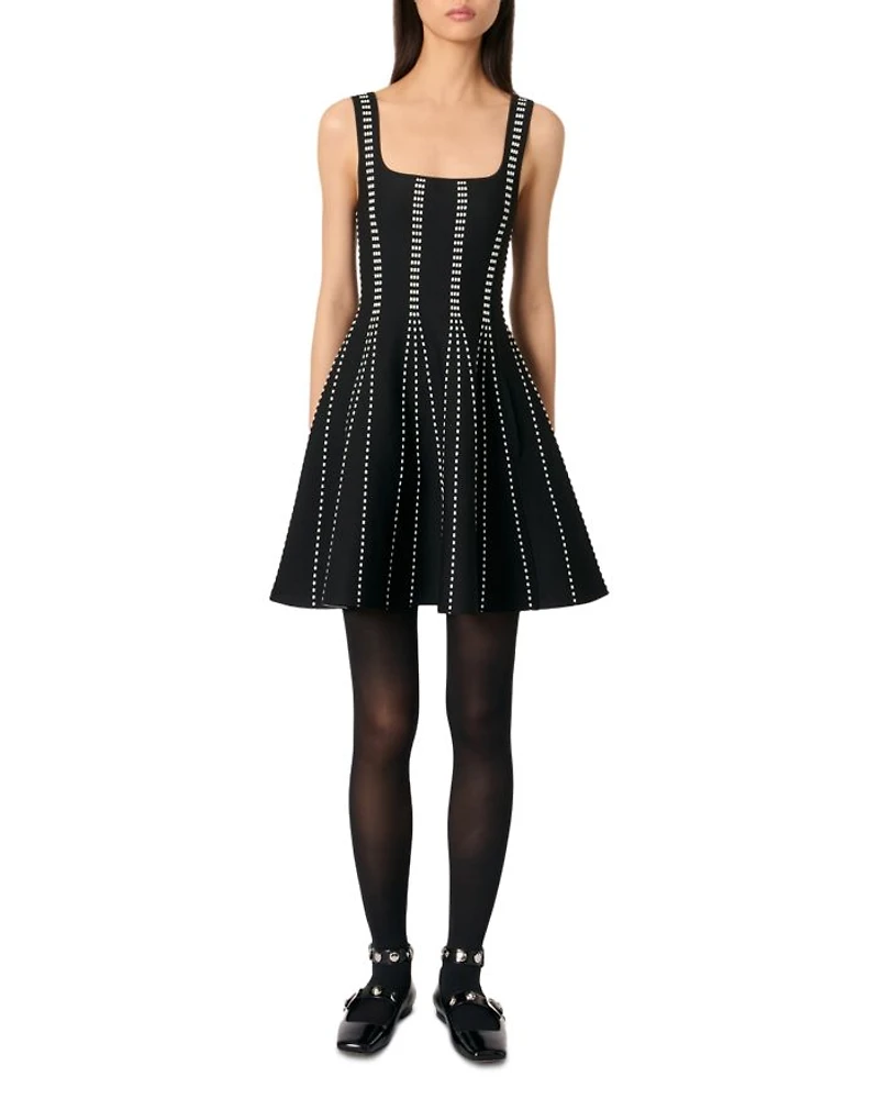 Short Jacquard Knit Dress