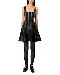 Short Jacquard Knit Dress