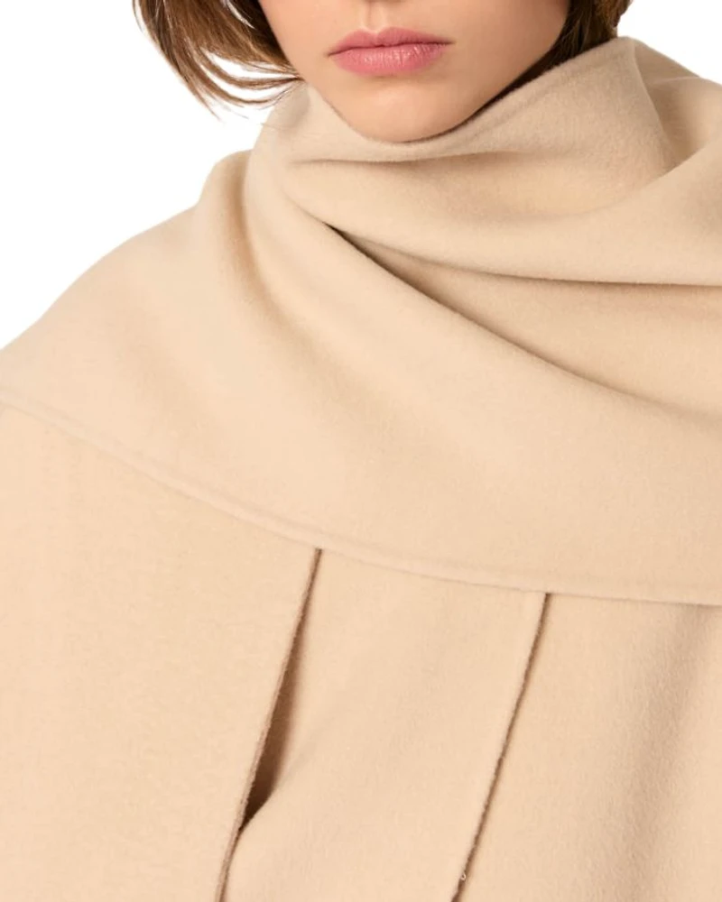 Double-Faced Coat with Scarf