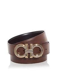 Men's Double Gancini Leather Belt