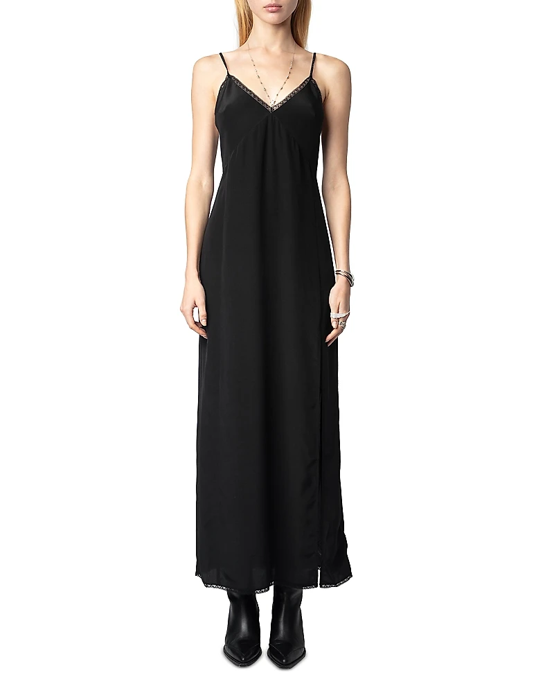 Zadig & Voltaire Ramelil Cdc Strass Silk Dress