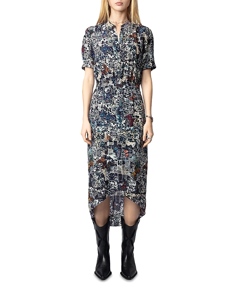 Zadig & Voltaire Rimaz Soft Butterfly Print Dress