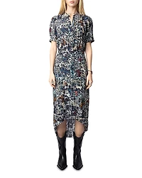 Zadig & Voltaire Rimaz Soft Butterfly Print Dress