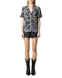 Tafiz Soft Butterfly Print Top