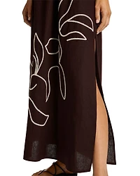 Embroidered Halter Dress