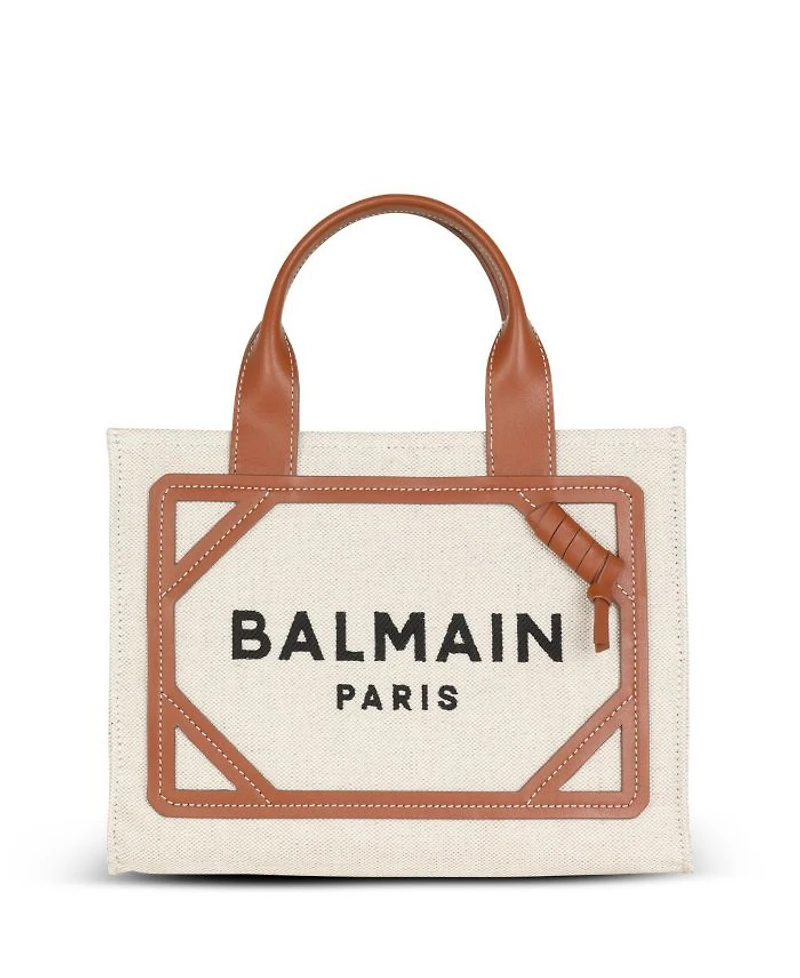 Women's B-Army Small Tote Bag in Canvas and Leather