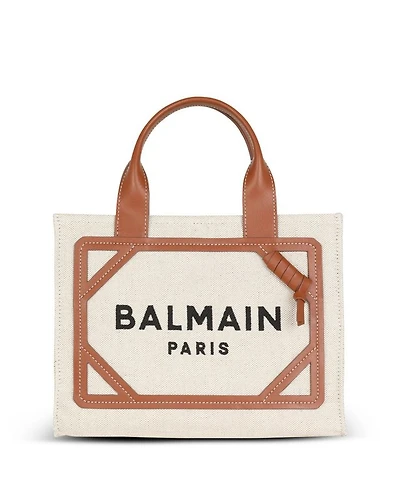 Women's B-Army Small Tote Bag in Canvas and Leather