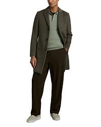 Slim Fit Trafford Long Sleeve Merino Wool Polo Shirt