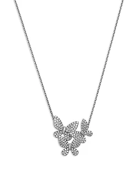 Bloomingdale's Fine Collection Diamond Butterfly Cluster Necklace
