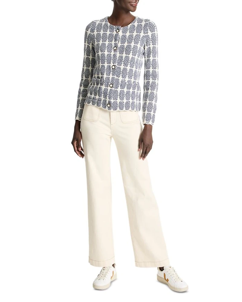 Stacked Medallions Knit Jacket