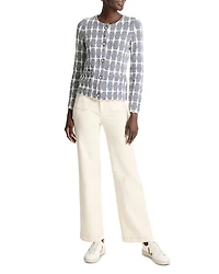 Stacked Medallions Knit Jacket