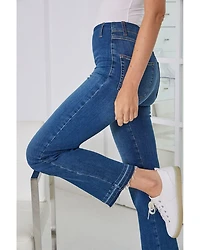 Premium Denim Relaxed High Rise Straight Jeans Authentic Midwash