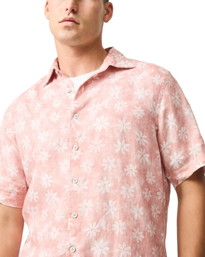 Belleknowes Regular Fit Short Sleeve Linen Shirt