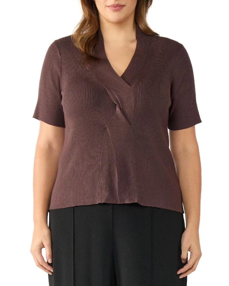 Barony Twist Front Knit Top