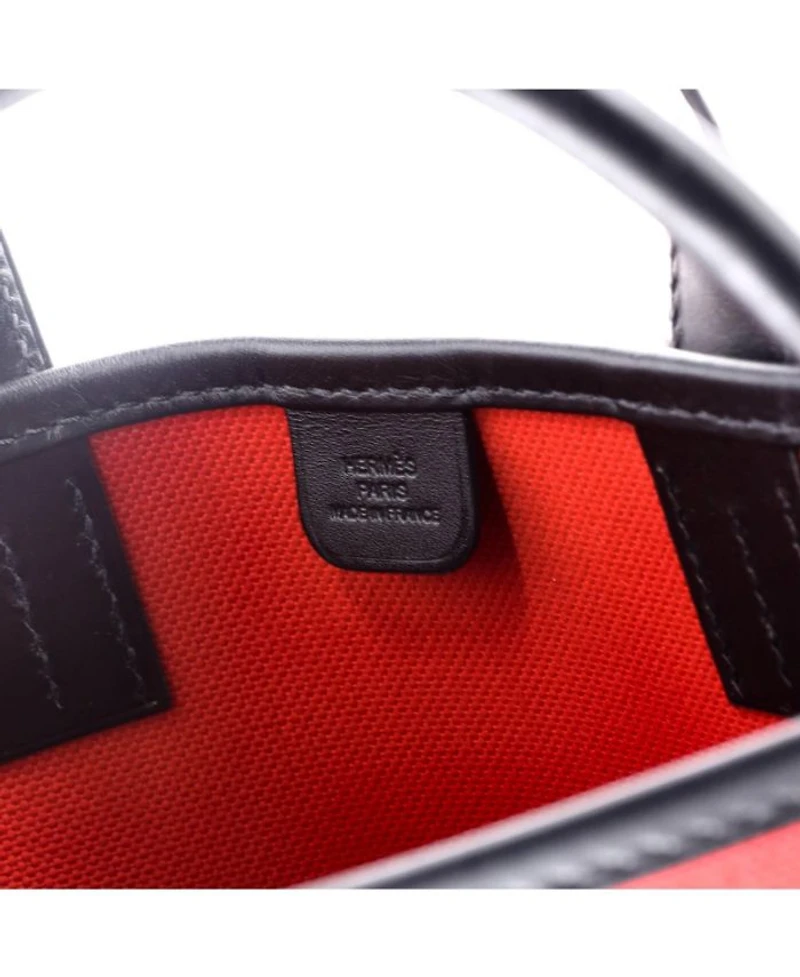 Pre-Owned HERMES Record Bag Toile and Swift