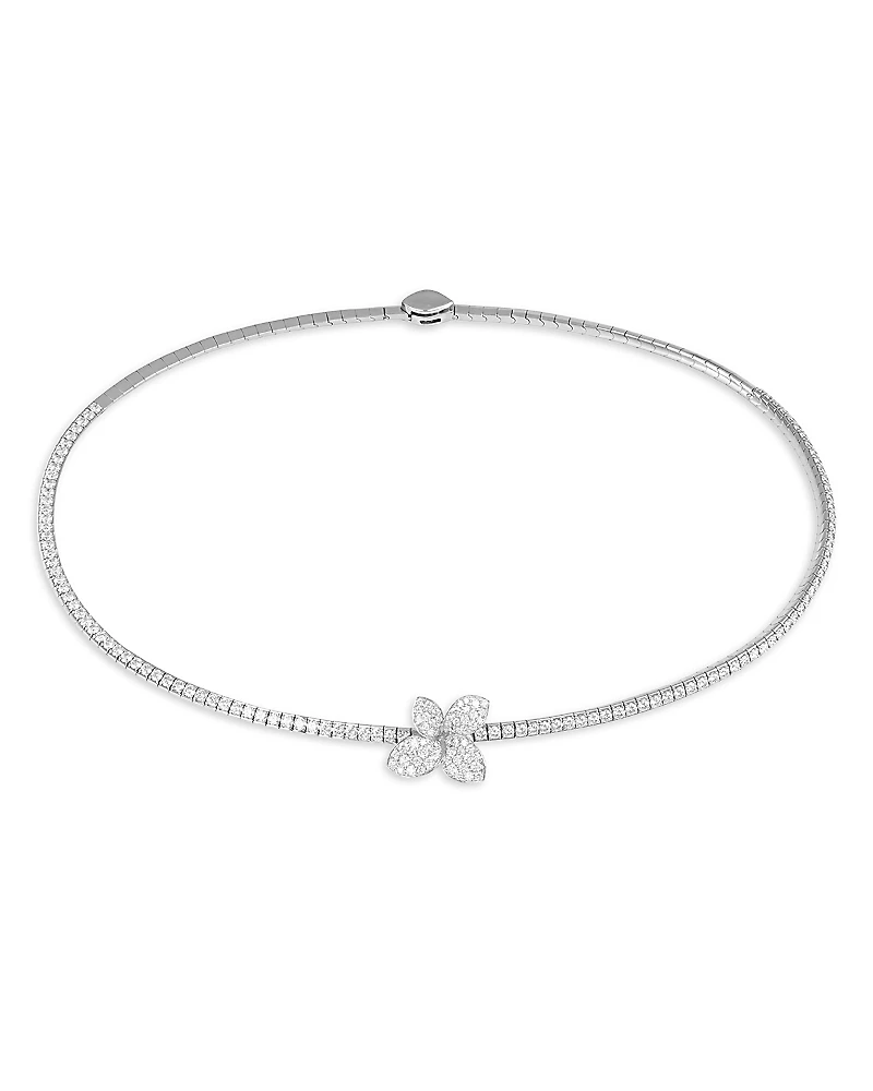 Pasquale Bruni 18K White Gold Heart to Earth Diamond Collier Necklace, 14.8