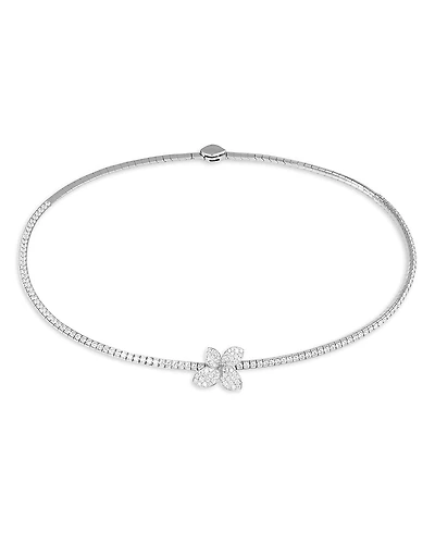 Pasquale Bruni 18K White Gold Heart to Earth Diamond Collier Necklace, 14.8