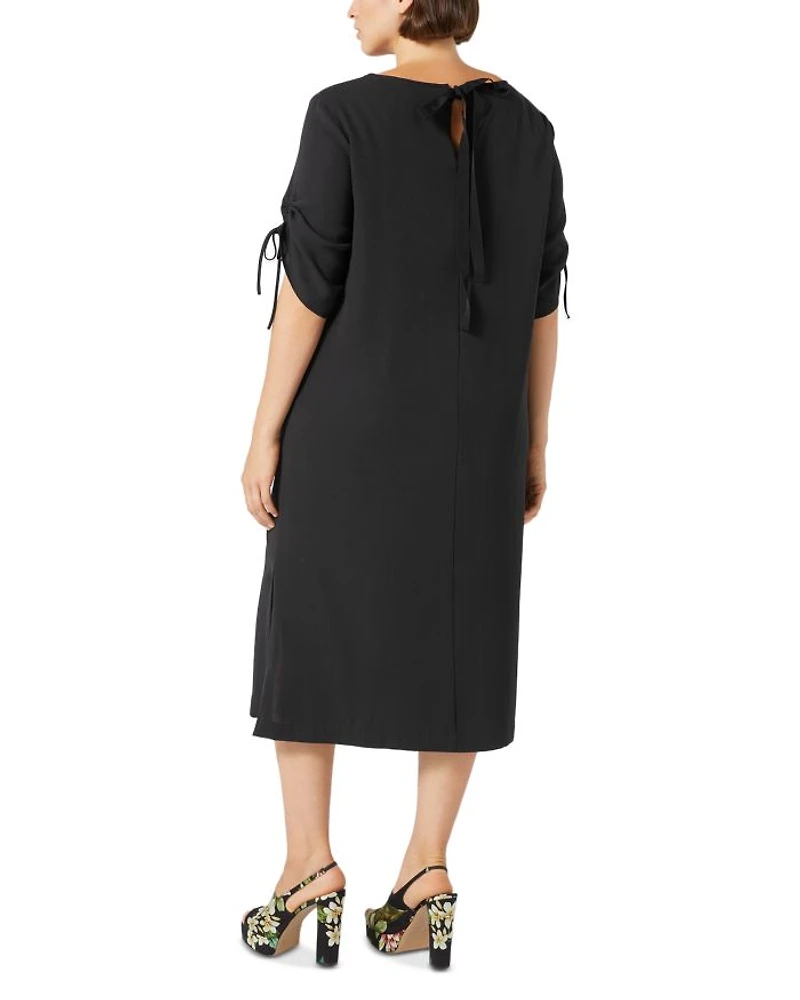2A Uscita Geode Drawstring Sleeve Midi Dress