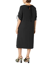 2A Uscita Geode Drawstring Sleeve Midi Dress