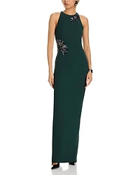 Saysha Embellished Sleeveless Gown