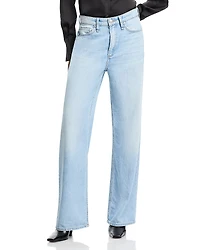 rag & bone Logan Featherweight Mid Rise Wide Leg Jeans