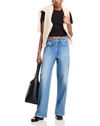 Miramar High Rise Wide Leg Cotton Terry Sweatpant Jeans