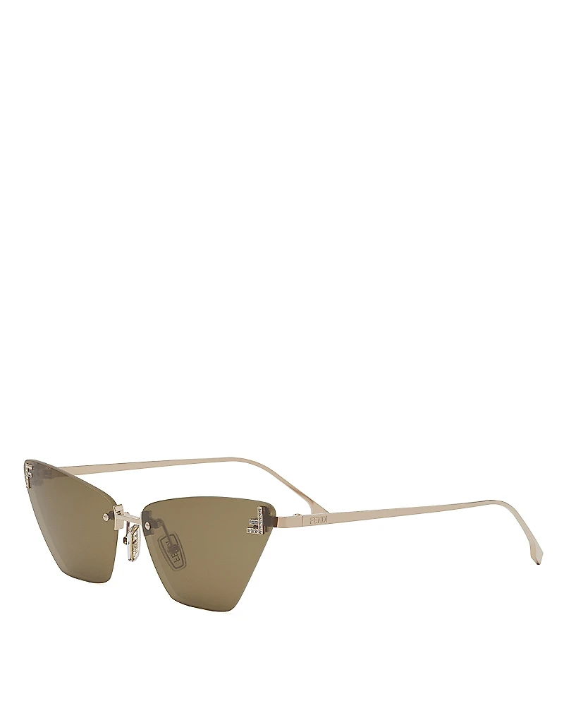 Fendi Metal First Crystal Cat Eye Sunglasses