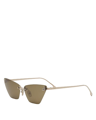 Fendi Metal First Crystal Cat Eye Sunglasses