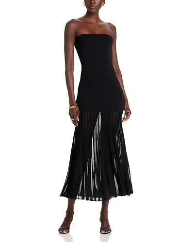 Tube Top Sheer Maxi Dress