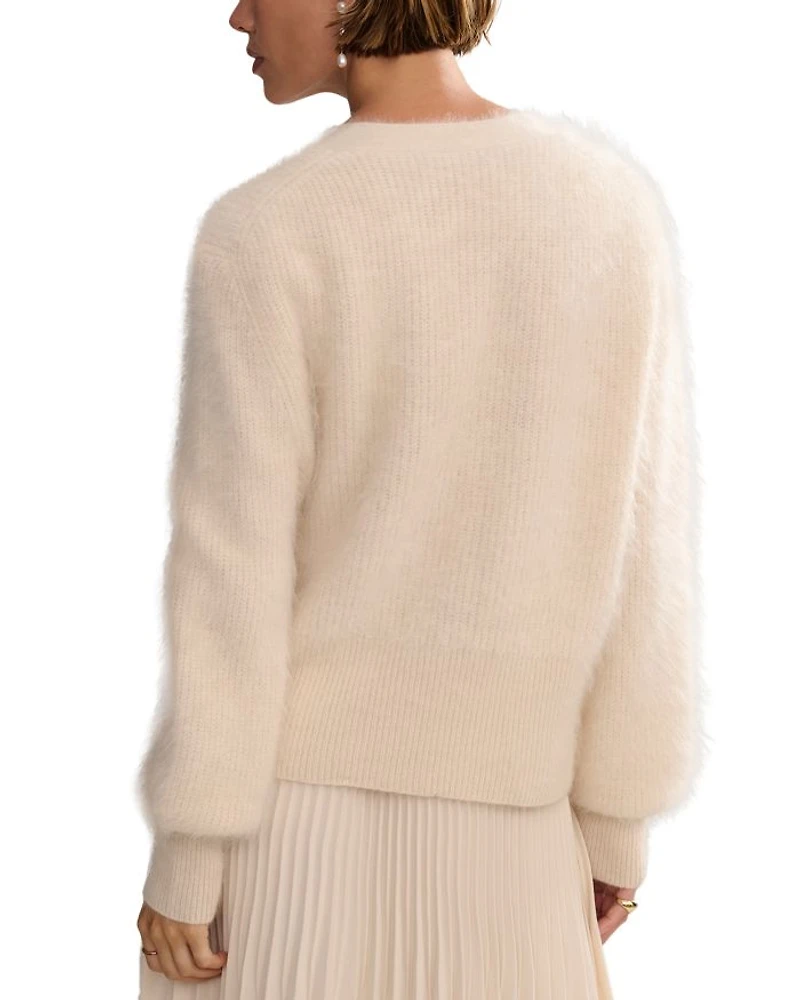 Peyton Brushed Cashmere Cardigan