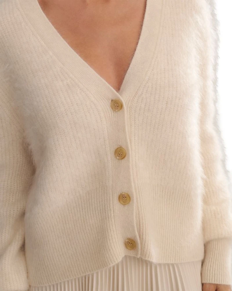 Peyton Brushed Cashmere Cardigan