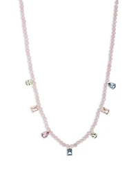 Shaky Stone Beaded Necklace, 16"