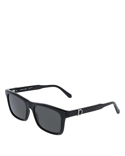 Ferragamo Renew Gancini Rectangular Sunglasses, 55mm