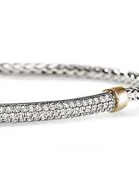 14K Yellow Gold & Sterling Silver JH Essentials Diamond Pavé Chain Bracelet