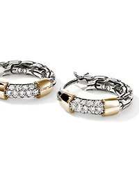 14K Yellow Gold & Sterling Silver JH Essentials Extra Small Hoop Earrings